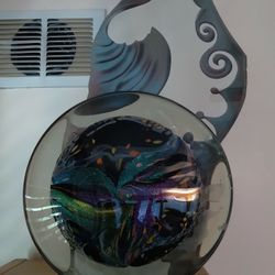 Art Glass Sculpture Signed