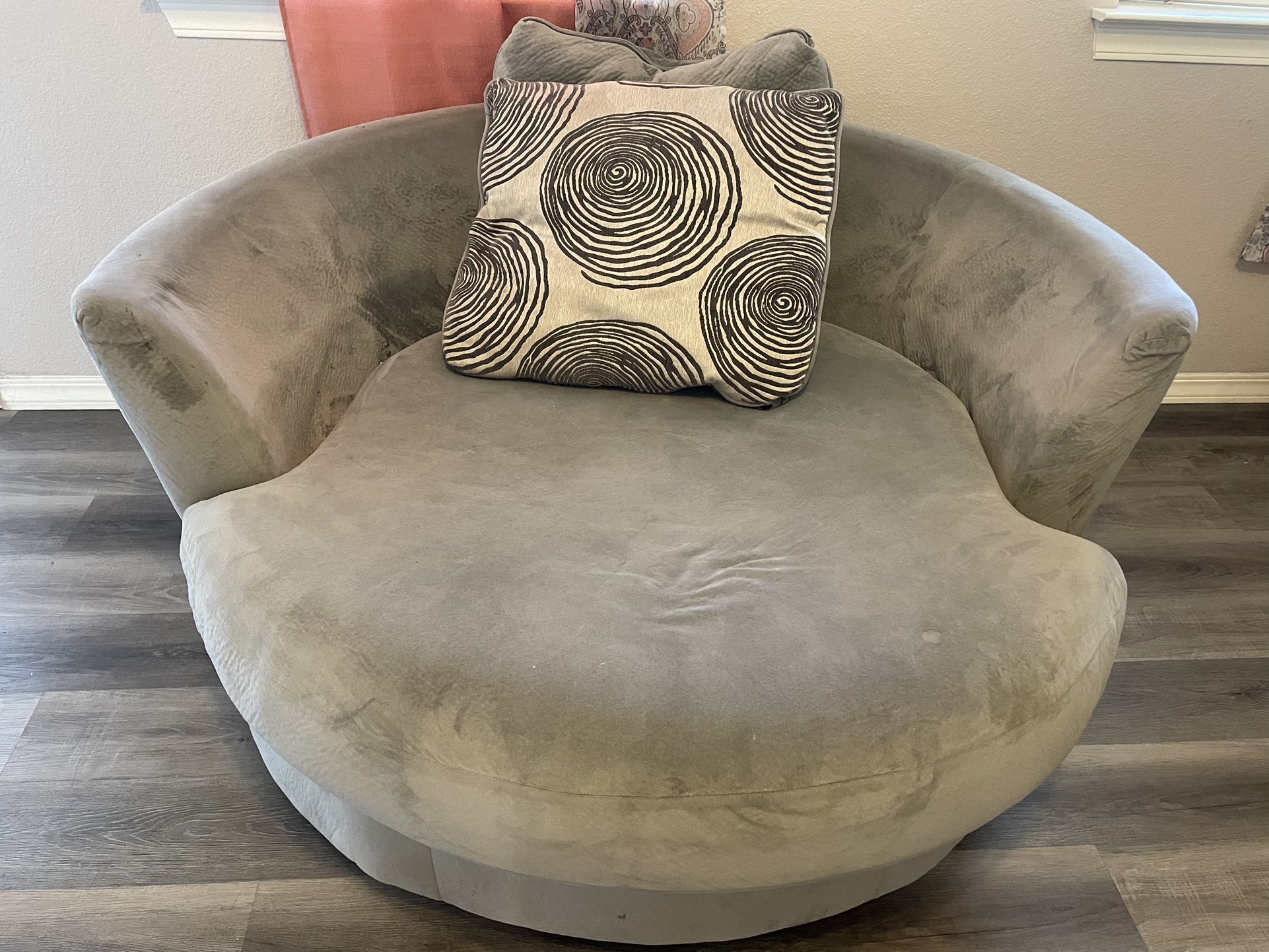 L Shape Sofa With Circular + Spinning Love Seat