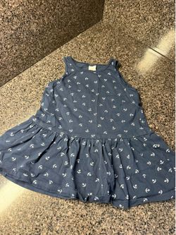 H&M navy dress with anchors 12-18mos