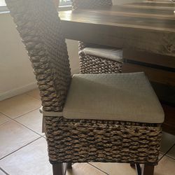 Wicker Chairs - Set Of 6
