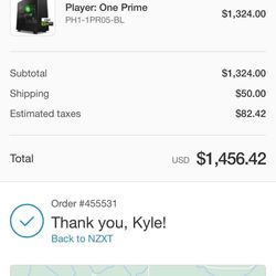 Player 1 Prime Nzxt Gaming Pc