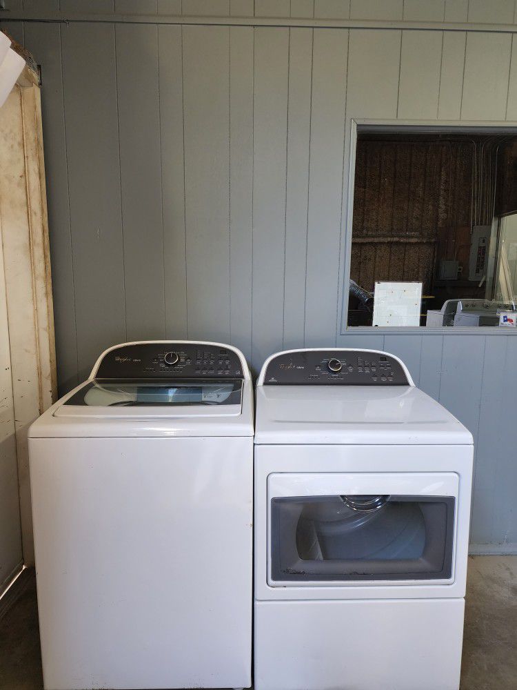 SET WASHER AND DRYER WHIRLPOOL GOOD CONDITION BOTH ELECTRIC LARGE CAPACITY HEAVY DUTY DELIVERY AVAILABLE 