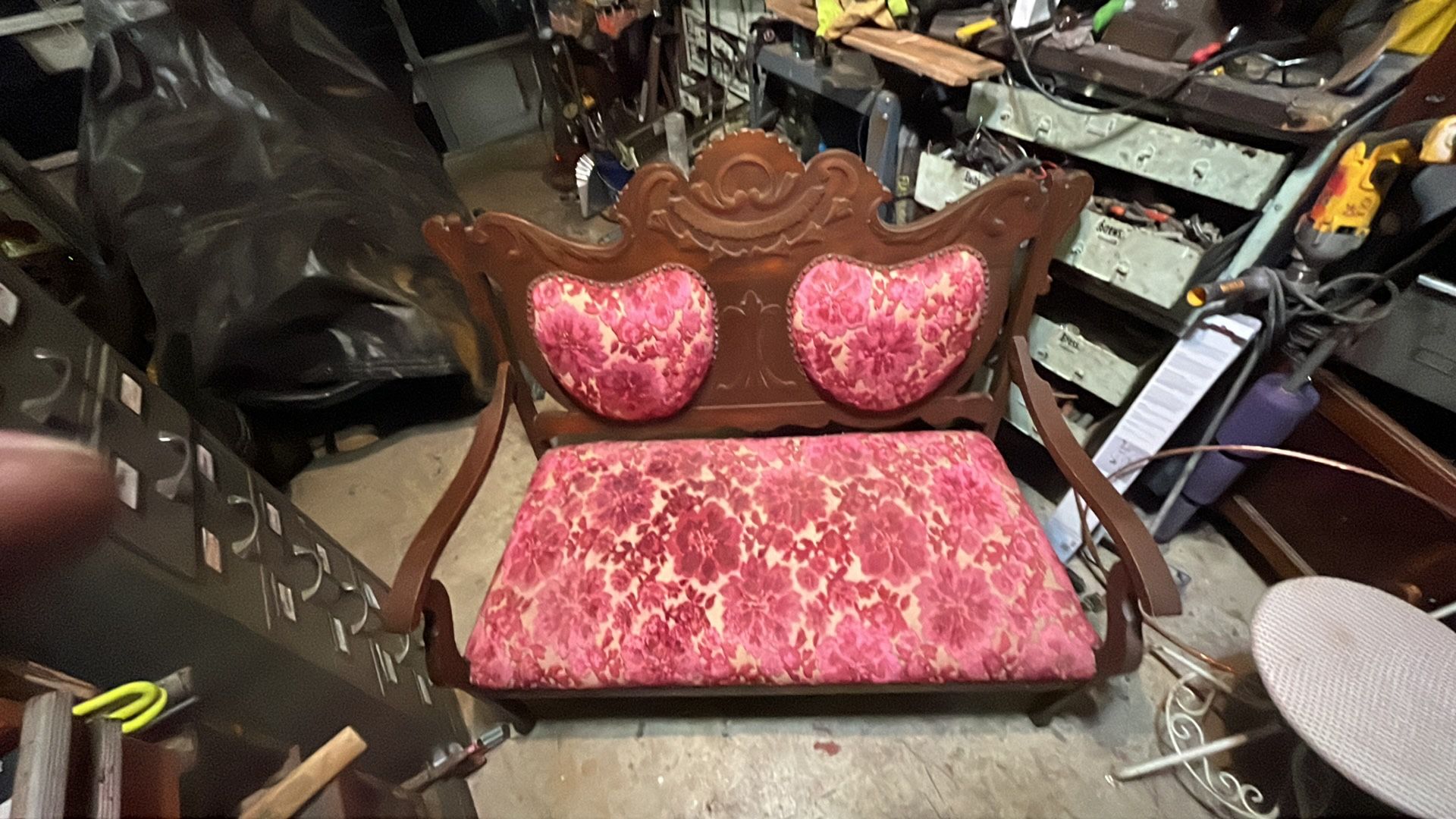 Vintage Oak Loveseat