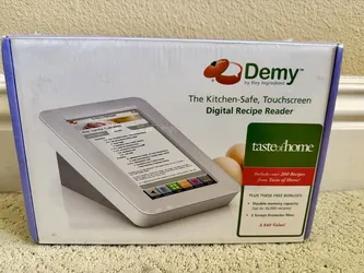 Demy Kitchen Safe, Touchscreen Digital Tablet Recipe Reader, Key Ingredient -NEW