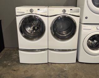 WHIRLPOOL XL CAPACITY WASHER DRYER ELECTRIC SET FREE DELIVERY