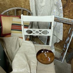 Vintage Side chair W/ Fabric Free To Recover 