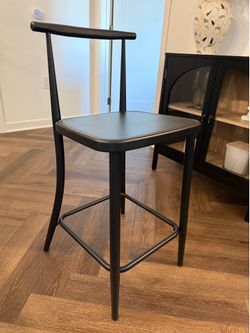 Black Metal Counter Height Barstool
