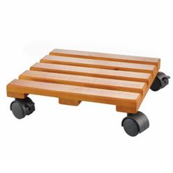 Plant Stand - Brand New (Wood With Wheels)