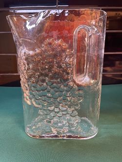 Beautiful Claus Riedel lead crystal embossed grapevine water pitcher