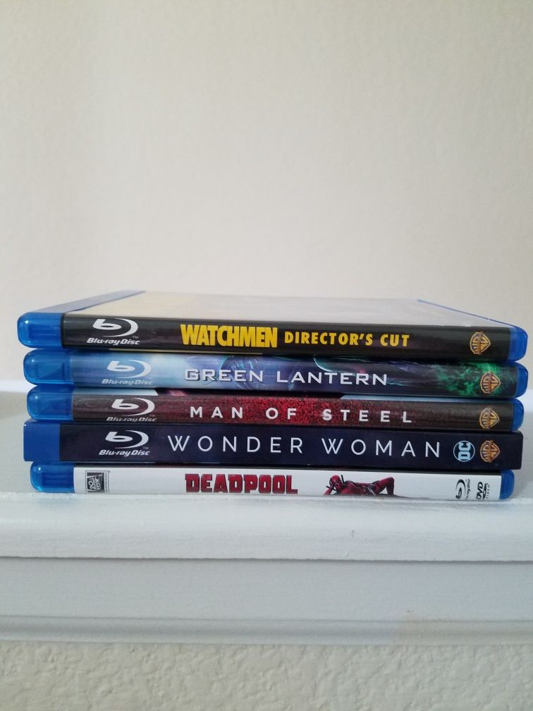 Marvel and DC Mixed Blurays