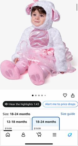 Baby girl pink lamp Costume