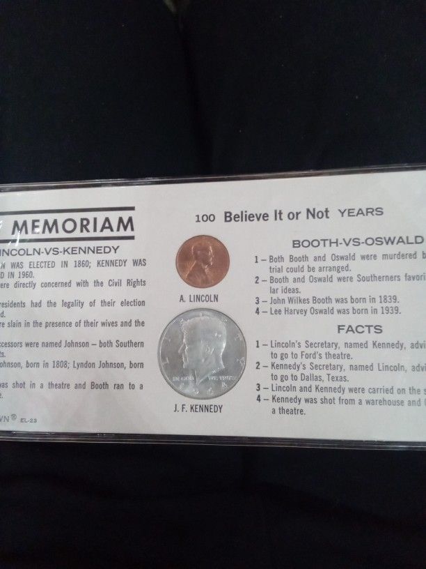 Bu Coins 64 Kennedy Half&64 Lincoln Cent