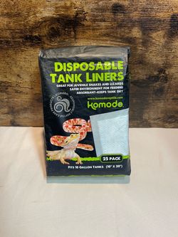 Komodo Repti-Pads Disposable Reptile Tank Liners – 25 Pack, 10 Gallon