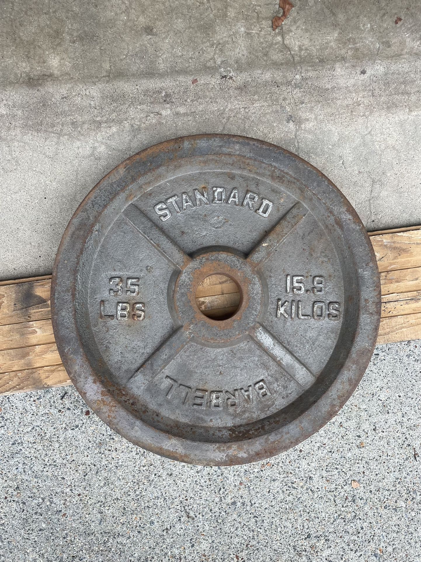 Single Olympic 35 lbs Weight Plate
