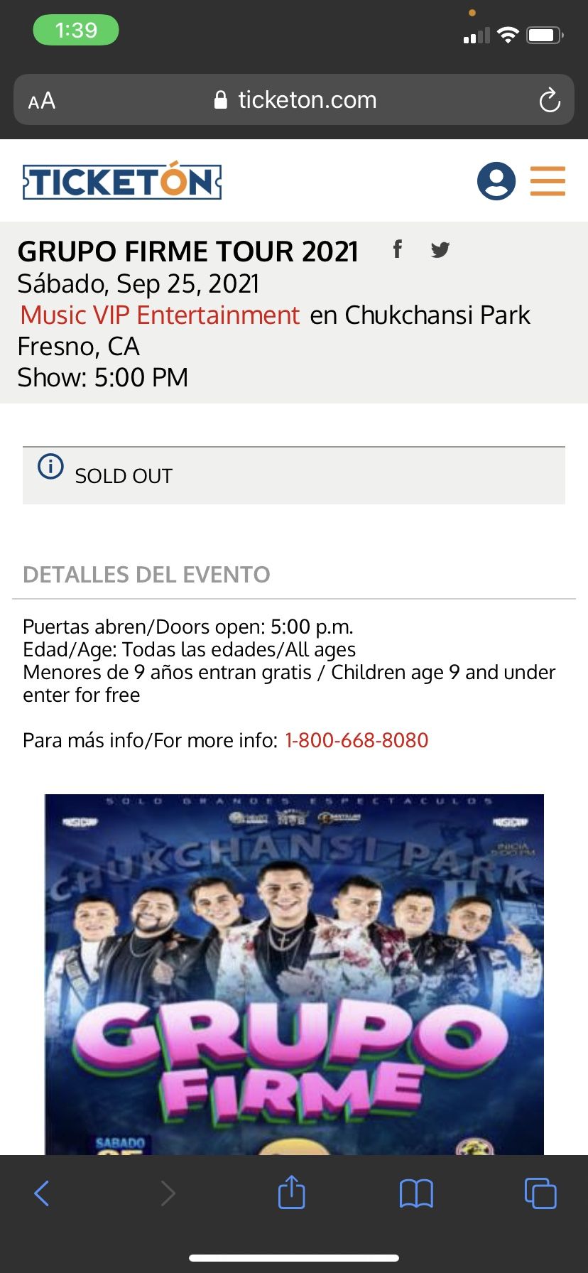4 GRUPO FIRME tickets IN FRESNO