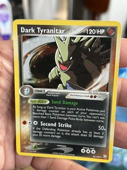 2004 Pokémon TCG EX Team Rocket Returns Dark Tyranitar 20/109 MP HOLO rare VTG 