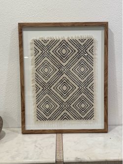 framed woven textile art