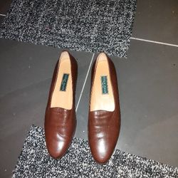 Cole Haan Women's Brown Leather Slip On Shoes F3835 Size 12AA 