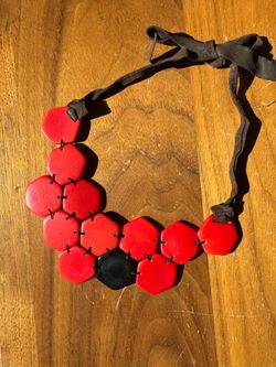 Handmade Tagua*/Leather Necklace