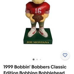 1999 Bobbin' Bobbers Classic
Edition Bobbing Bobblehead
Joe Montana Red Jersey