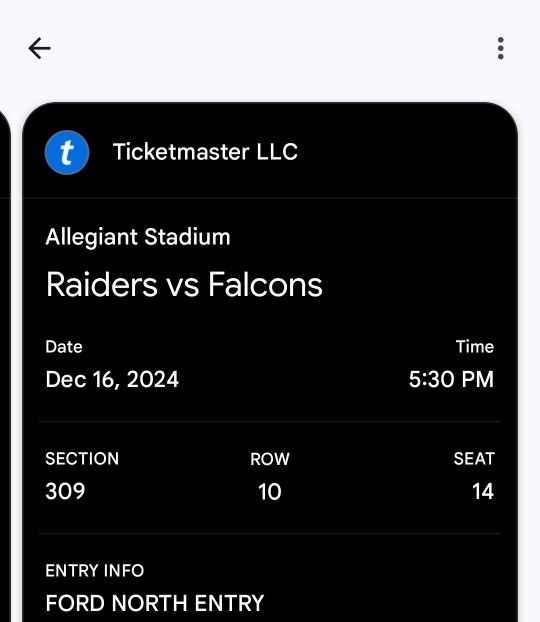 Raiders Tickets