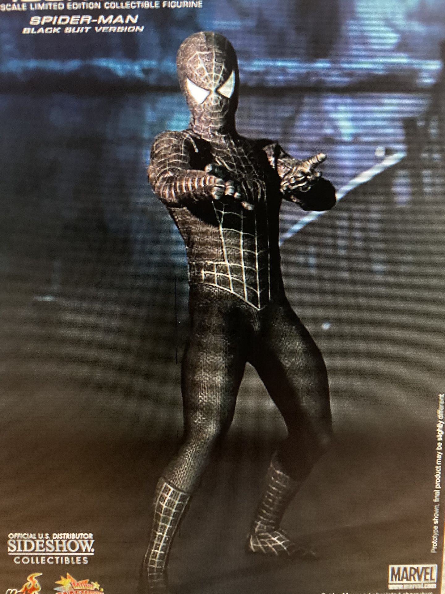 Hot toys black symbiotic suit spiderman Figure mms165