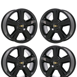 20" Chevrolet Silverado 1500 Gloss Black Exchange Wheels Rims Factory OEM 530...