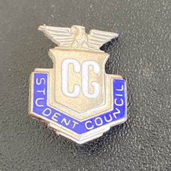Vintage sterling silver student council pin. Measures approximately 5/8” x 1/2”