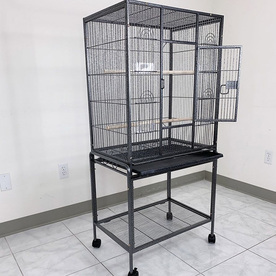 (NEW) $95 Large 53-inch Parrot Bird Cage Rolling Stand for Parakeet, Cockatiel, Finch, Lovebird 
