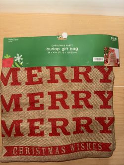 CHRISTMAS 🎄 BURLAP  GIFT 🎁 BAG 