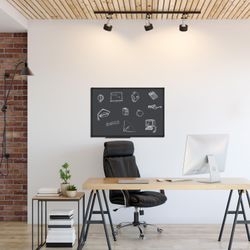 XBoard Magnetic Chalkboard Blackboard 36 x 24, #1102W R4