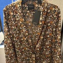 Scotch & Soda Floral Print Blazer Multicolor