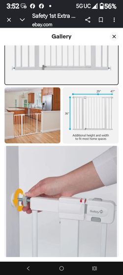 Safety 1st Extra Wide Baby Gate with Door: Premium Child 1-Pack, White