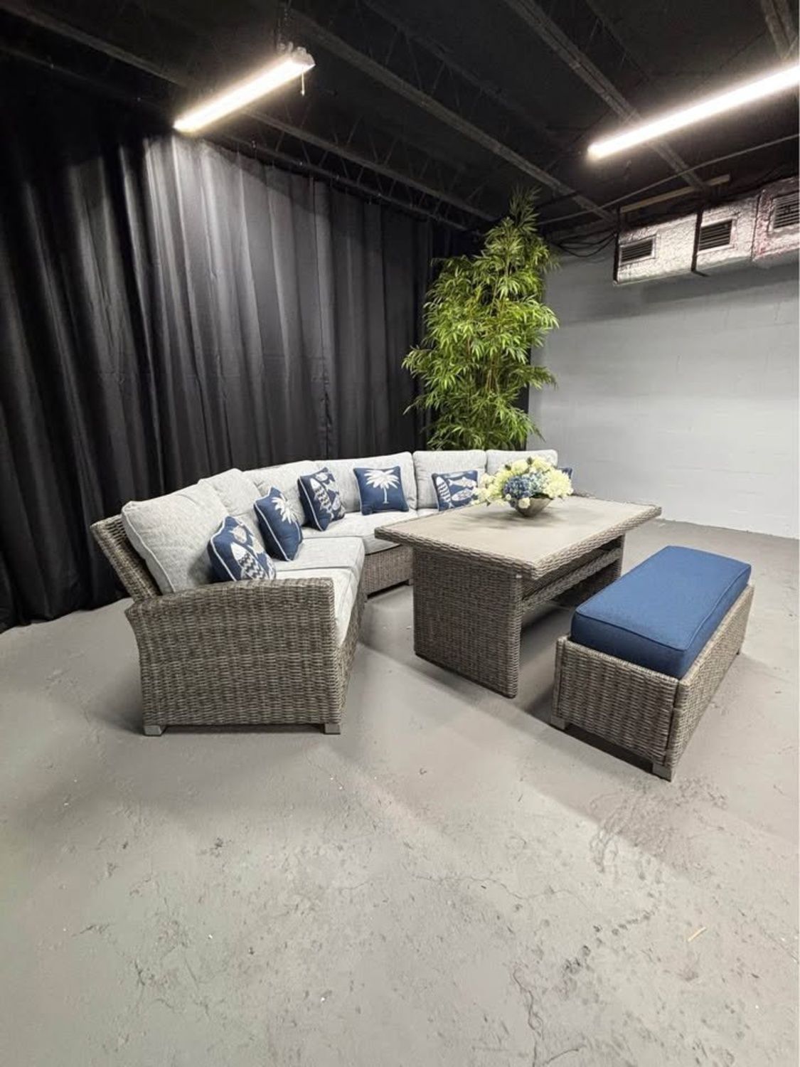 BRAND NEW! Gray Outdoor Living Set from Ashley Furniture. DELIVERY AVAILABLE!