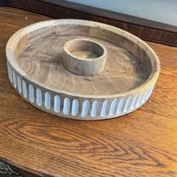 Beautiful Wooden Dip Serving Tray