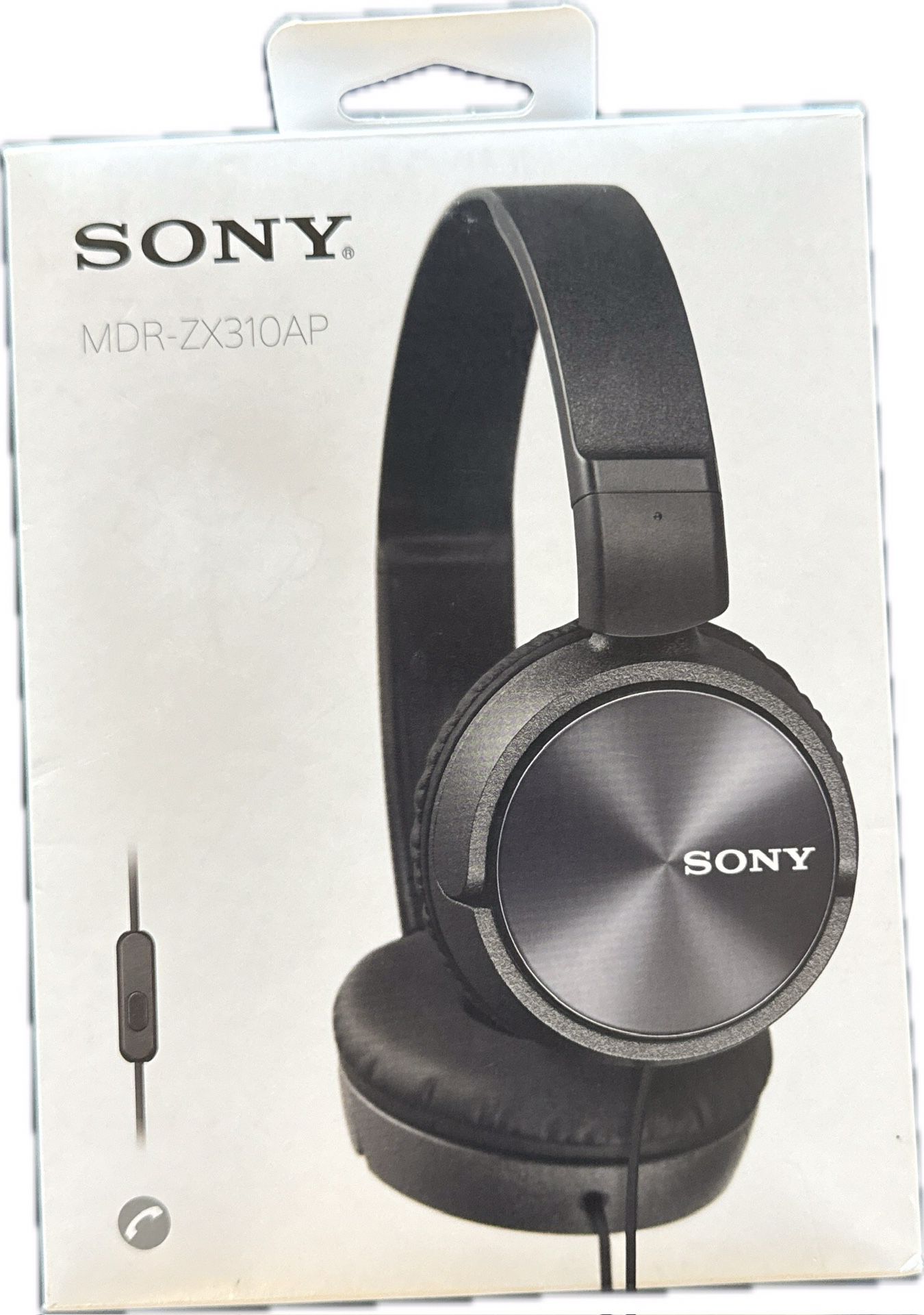 Sony MDR-ZX310AP ZX Series Wired On Ear Headphones with microphone, Black