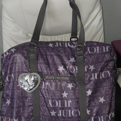 Y2K Juicy Couture Nylon Weekender Duffle Bag