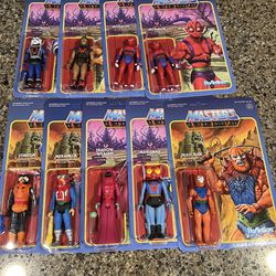 Super7 Reaction Masters Of The Universe Figures NEW Lot of 9 Beast man Horde