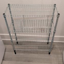 wire shelving unit/ storage rack.