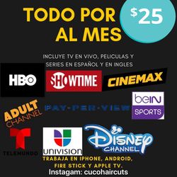 Tv LIVE  todo por $25 al mes   tv, peleas, peliculas, series