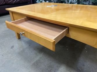 Light Wood Rectangular Coffee Table