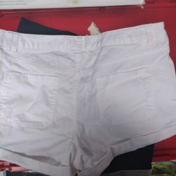 White Blue Jean Shirt Shorts  Mossino