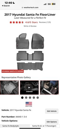 Hyundai Santa Fe Weather Mats 