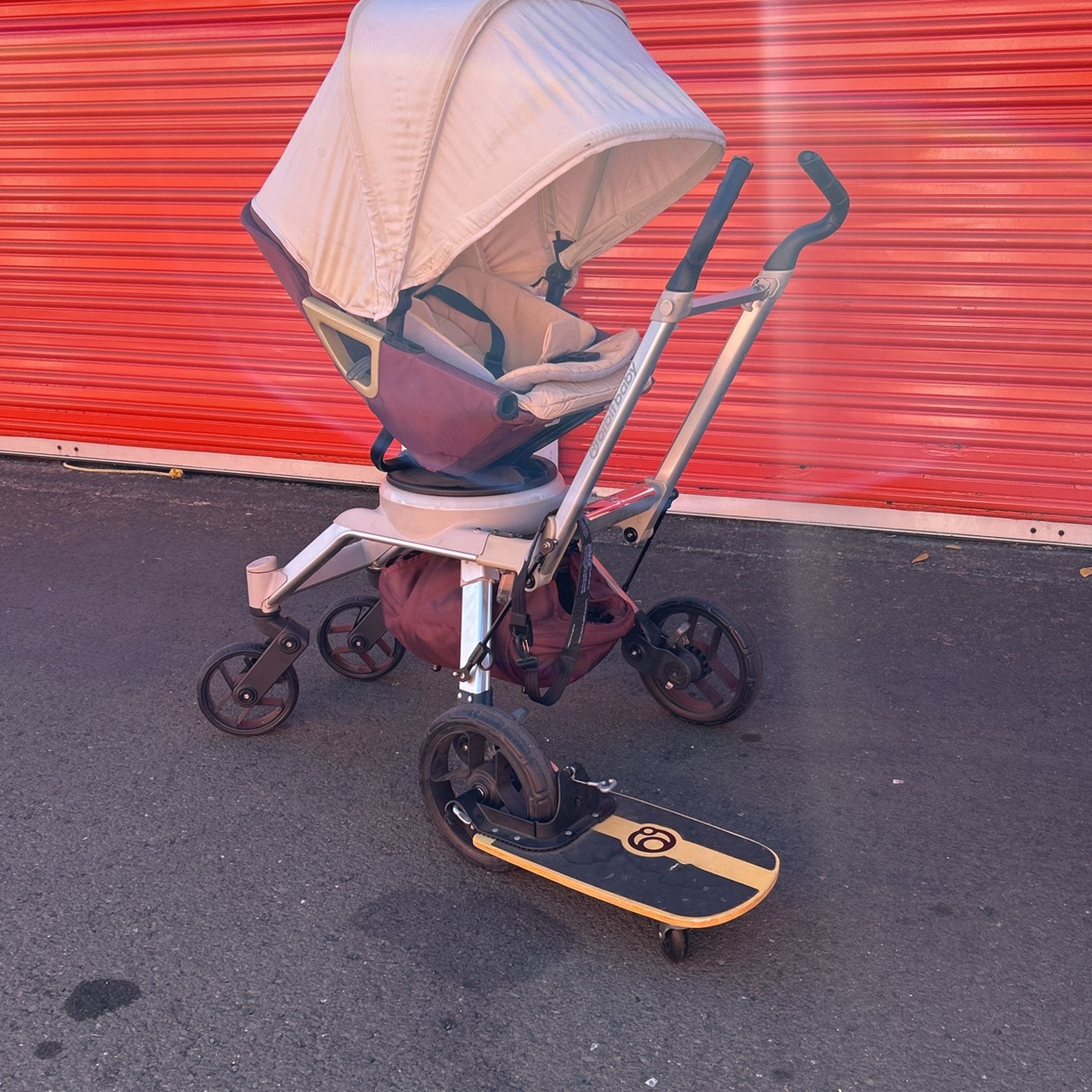 Brown ORBIT G2 Baby Stroller With Bag And Skateboard