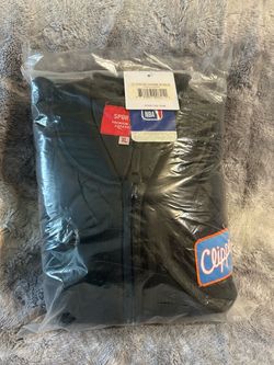 Sportique Los Angeles Clippers NBA Black Quilted Light Weight Puffer Zip Up Jacket size XL nwt