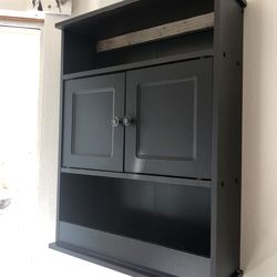 Black hutch cabinet