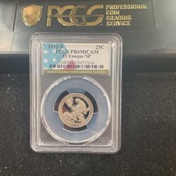2012 S Gem Proof El Yunque NP Quarter Graded At PR69 With A Deep Cameo E-7