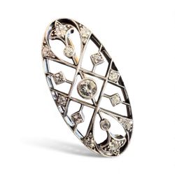 14k Gold Antique Diamond Brooch