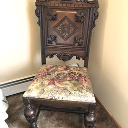 Antique Royal Carved Empire Style Chair