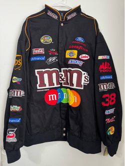 JH Design Vintage M&M Racing Team #38 Elliot Sadler Nascar Jacket Mens 6XL . Really Nice Jacket $180 firm